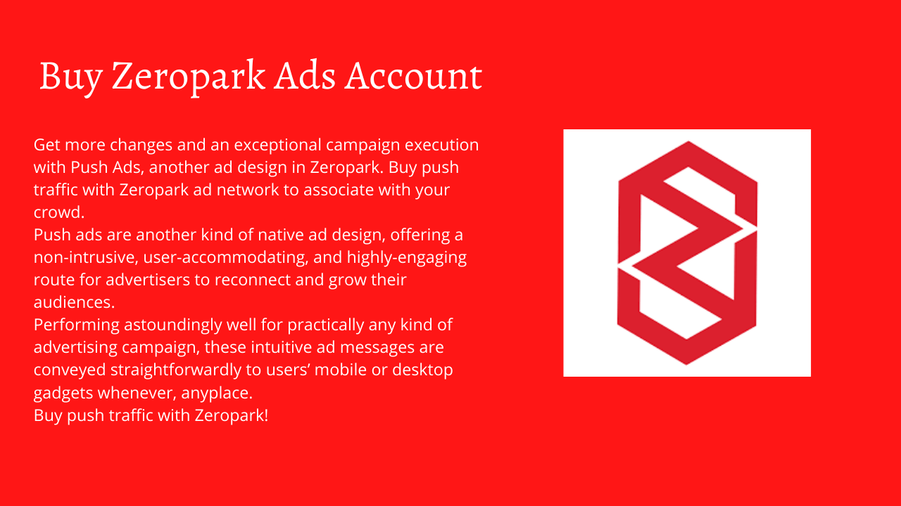 Buy Zeropark Ads Account
